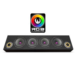 Cutie de difuzoare iluminate Phonix Gold 1700W ieșire SPL 2 x 4 OHM 4 x difuzoare midrange 2 x tweetere pro audio