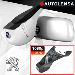 Keret nélküli DVR kamera Peugeot 4008/5008 2015-18, első kamera 1080p Autolensa, 24/7 modell Fekete PE03