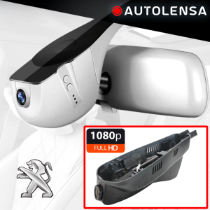 Keret nélküli DVR kamera Peugeot 2008 2015-18, első kamera 1080p Autolensa, 24/7 modell fekete PE04