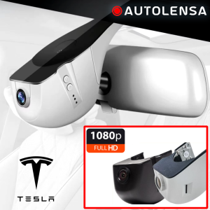 Keret nélküli egység Tesla Model Y 2021-23 DVR kamera, 1080p Autolensa elülső kamera, 24/7 modell fekete TSL05
