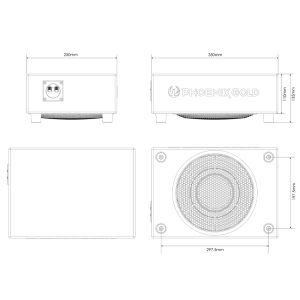 Cutie subwoofer ZX18PDF Phoenix Gold, 8 inch, max 500W, 250W RMS