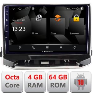 Navigatie Jeep Compass 2021- Nakamichi NAM5510 Qled Octa Core 720p 4+64 DSP 360 camera carplay android auto