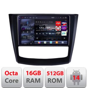 Navigatie Renault Kadjar facelift 2019-2022 Qled 2K Octa Core 16+512 LTE 4G DSP Wifi 5Ghz android auto carplay radio gps internet kit-9030-facelift+EDT-E810-2K