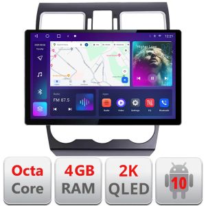 Navigatie Subaru Forester XV Qled 2K Octa Core 4+64 LTE 4G DSP Wifi 5Ghz android auto carplay radio gps internet kit-062-2019+EDT-E413-2K