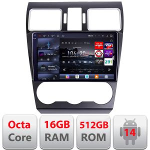 Navigatie Subaru Forester XV Qled 2K Octa Core 16+512 LTE 4G DSP Wifi 5Ghz android auto carplay radio gps internet kit-062-2019+EDT-E809-2K