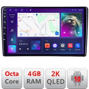 Navigatie Ford Focus C-max S-max Galaxy Mondeo unitati ovale QLED 2K Octa core 4+32 DSP 360 Optic FHD internet gps radio carplay android auto kit-ford-oval+EDT-E409-2K