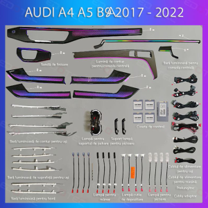 Lumini ambientale Audi A4 A5 2017-2022 set complet control telefon sau sistem original