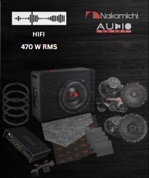 Pachet HiFi - difuzoare fata + spate MX EVO, cu amplificator DSP, subwoofer activ, insonorizant, inele si cablaje plug & play 