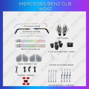 Lumini Ambientale Mercedes Benz W247 set complet control telefon sau sistem original