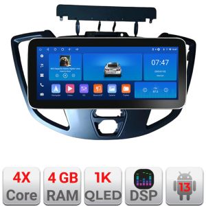 Navigatie Ford Transit 2015-2020 Edotec 4+64 12.3 inch Incell 1K android Wifi 5Ghz gps internet  kit-turneo-custom