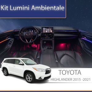 Lumini Ambientale Toyota Highlander 2015 - 2021 set complet cu trimuri control telefon sau sistem original