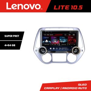 Navigatie Hyundai I20 2011-2014 manual si automat Lenovo  8 core 4+64 10.5 inch Incell 1K android Wifi 5Ghz gps internet  Kit-i20-2012