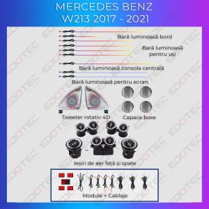 Lumini Ambientale Mercedes Benz W213 lumini pentru bord si boxe control telefon sau sistem original