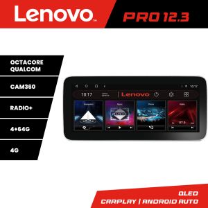 Navigatie grupul VW K-933 Lenovo PRO 4+64 12.3 inch qled android 4G DSP gps internet  8Core