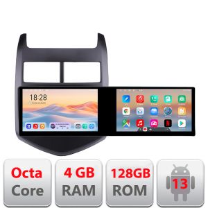 Navigatie Chevrolet Aveo 2010-2013 Kit-aveo10 Edotec 2 ecrane  8 core 4+128 21.6 inch Incell android Wifi 5Ghz gps internet