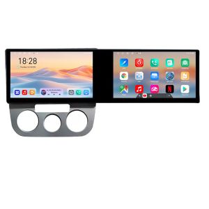 Navigatie VW Golf 5 2004-2010 clima manuala Edotec 2 ecrane  8 core 4+128 21.6 inch Incell android Wifi 5Ghz gps internet  KIT-golf5-manual