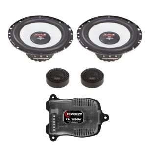 Pachet 2 Difuzoare Audio System MX 165 EVO pentru usile din fata + Amplificator Taramps si accesorii