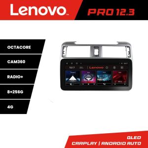 Navigatie Toyota 4runner 2009-2019 Lenovo PRO 8+256 12.3 inch qled android 4G DSP gps internet  KIT-4runner