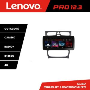 Navigatie Mercedes C W203 2000-2004 K-clk Lenovo PRO 8+256 12.3 inch qled android 4G DSP gps internet  Q