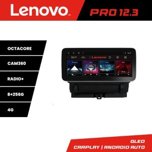 Navigáció Audi Q3 2011-2018 Lenovo PRO 8+256 12,3 hüvelykes qled android 4G DSP gps internet Kit-q3