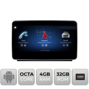 Navigáció Mercedes SLK 2015-2019 NTG5 9" képernyő Android gps 4G 4+64 1920x720
