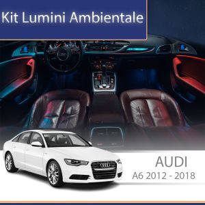  Lumini Ambientale Audi A6 C7 2012 - 2018 tweeter dedicat control telefon sau sistem original 