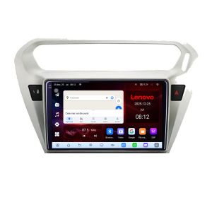 Navigatie Peugeot 301 Citroen C-Elisee Lenovo Kit-301 8 Core 2.2 Ghz 8+128 Qled Incell 1K Android 360 Carplay DSP AHD 1080P ADAS 4G Wifi 5Ghz Bluetooth PRO