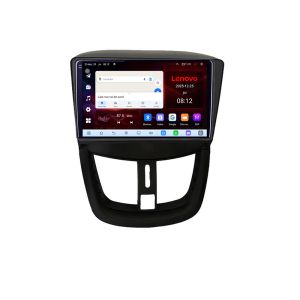 Navigatie Peugeot 207 Lenovo Kit-PE01 8 Core 2.2 Ghz 8+128 Qled Incell 1K Android 360 Carplay DSP AHD 1080P ADAS 4G Wifi 5Ghz Bluetooth PRO