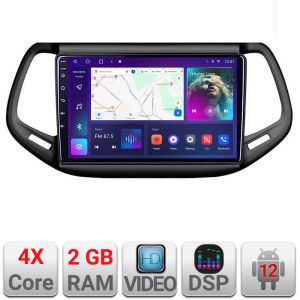 Navigatie Jeep Compass 2017 A-739  2+32 GB Android Waze USB Navigatie Internet Youtube Radio