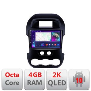Navigatie Ford Ranger C-245 Android Octa Core Ecran 2K QLED GPS 4G 4+32GB 360 KIT-245+EDT-E409-2K