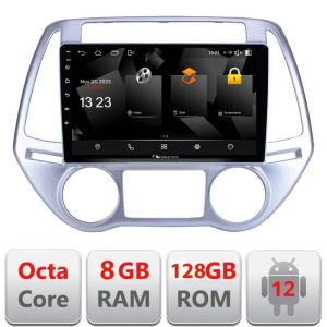 Navigatie HHyundai I20 2011-2014 manual si automat Android radio gps internet quad core 8+128 carplay android auto
