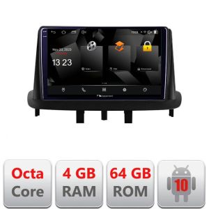 Navigatie Renault Megane 3 5510-145 Android Octa Core 720p 4+64 DSP 360 camera carplay android auto