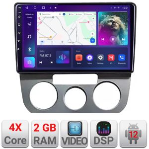 Navigatie VW Golf 5 2004-2010 clima manuala Android radio gps internet 2+32 KIT-golf5-manual+EDT-E210