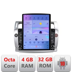 Navigatie Citroen C4 G-088 ecran tip TESLA 9.7" cu Android Radio Bluetooth Internet GPS WIFI 4+32GB DSP 4G Octa Core