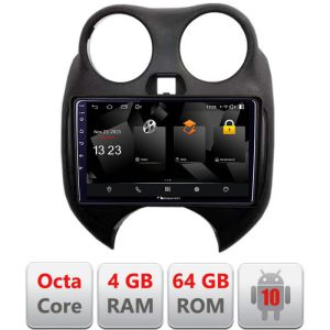 Navigatie Nissan Micra 2010-2014 Android Octa Core 720p 4+64 DSP 360 camera carplay android auto
