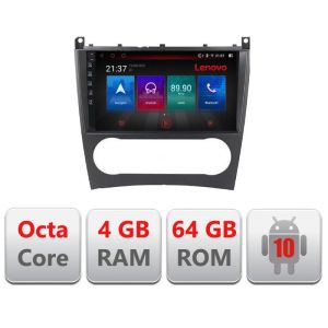 Navigatie Mercedes C Class W203 facelift E-093 Octa Core cu Android Radio Bluetooth Internet GPS WIFI DSP 4+64GB 4G RESIGILAT