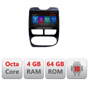 Navigatie Renault Clio 4 V1 E-467 Octa Core cu Android Radio Bluetooth Internet GPS WIFI DSP 4+64GB 4G RESIGILAT