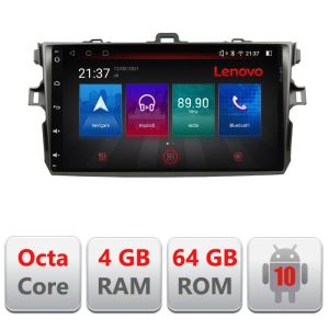Navigatie Toyota Corolla 2007-2013 E-063 Octa Core cu Android Radio Bluetooth Internet GPS WIFI DSP 4+64GB 4G RESIGILAT