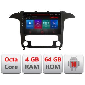 Navigatie Ford S-Max 2008-2012 E-003 Octa Core cu Android Radio Bluetooth Internet GPS WIFI DSP 4+64GB 4G RESIGILAT