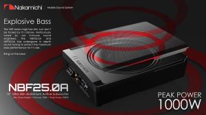 Subwoofer auto activ Nakamichi  10"  1000W max, sub scaun