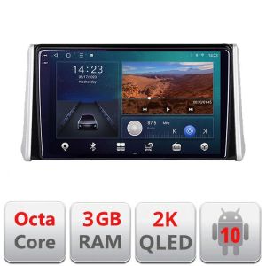 Navigatie Toyota RAV4 2018 Android Ecran 2K QLED octa core 3+32 carplay android auto KIT-RAV4+EDT-E309V3-2K v1