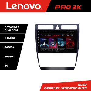 Navigatie Audi A6 Lenovo Kit-102 8 core QLED 2K 4+64 360 Android Waze USB Navigatie Internet Youtube Radio