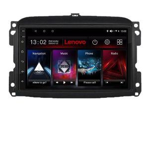 Navigatie Fiat 500 2015-2021 Lenovo Kit-500new 8 core QLED 2K 4+64 360 Android Waze USB Navigatie Internet Youtube Radio