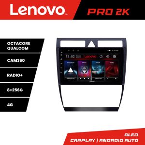 Navigatie Audi A6  Lenovo Kit-102 8 core QLED 2K 8+256 360 Android Waze USB Navigatie Internet Youtube Radio