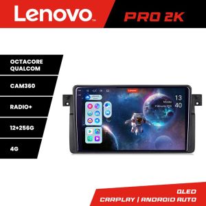 Navigatie BMW Seria 3 E46 Lenovo Kit-052 8 core QLED 2K 12+256 360 Android Waze USB Navigatie Internet Youtube Radio