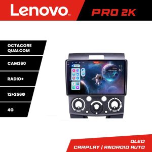 Navigatie Ford Ranger Mazda BT50 2007-2012 Lenovo Kit-RANGER 8 core QLED 2K 12+256 360 Android Waze USB Navigatie Internet Youtube Radio