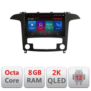 Navigatie Ford S-Max 2008-2012 E-003 Octa Core Android Radio Bluetooth GPS WIFI/4G DSP 2K 8+128GB 360 Toslink