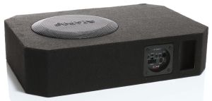 Subwoofer activ flat cu incinta 11L Audio System R 08 FLAT BR ACTIVE EVO, 240 watts, 4 ohm, 200 mm, 8", bass reflex, amplificator incorporat