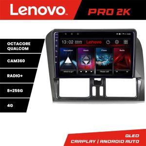 Navigatie Volvo XC60 Lenovo 8 core QLED 2K 8+256 360 Android Waze USB Navigatie Internet Youtube Radio