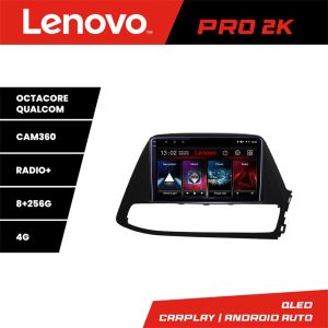 Navigatie Hyundai I30 2018-2021 Lenovo 8 core QLED 2K 8+256 360 Android Waze USB Navigatie Internet Youtube Radio